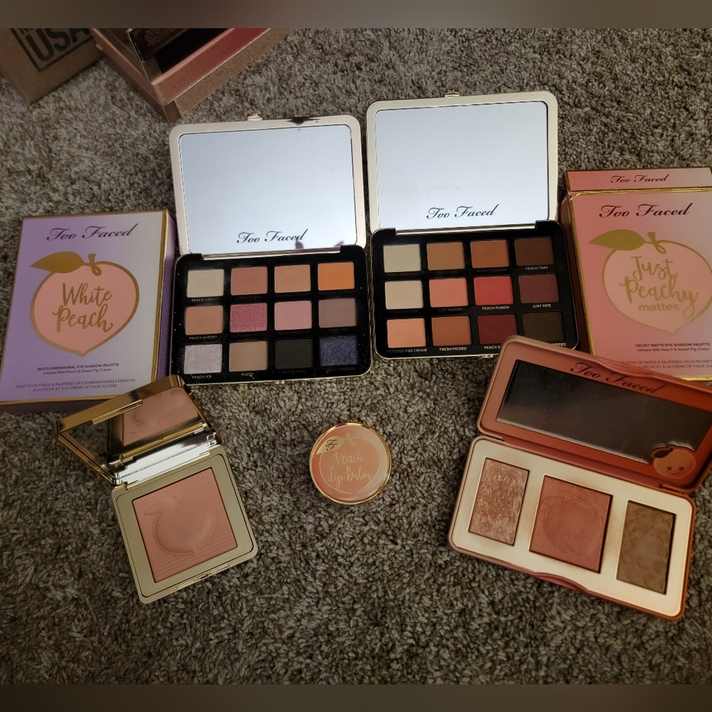 Too Faced Peach Collection. Some Still New. All Low Priced